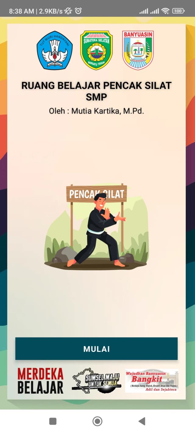Ruang Belajar Pencak Silat SMP screenshot 1