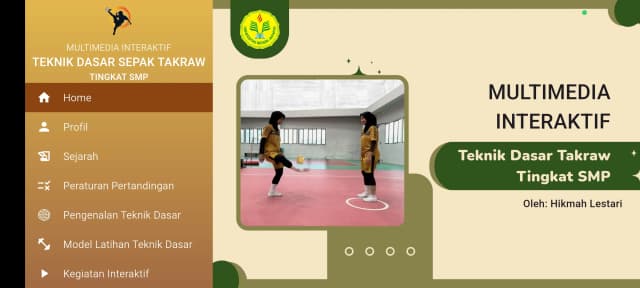 Multimedia Interaktif Teknik Dasar Sepak Takraw Tingkat SMP screenshot 1