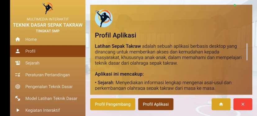Multimedia Interaktif Teknik Dasar Sepak Takraw Tingkat SMP
